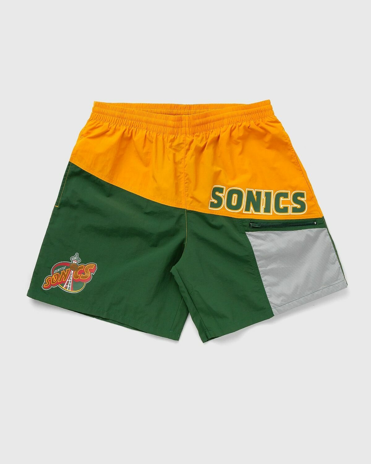 Mitchell & Ness Nba Nylon Utility Short Seattle Supersonics Green/Yellow - Mens - Sport & Team Shorts