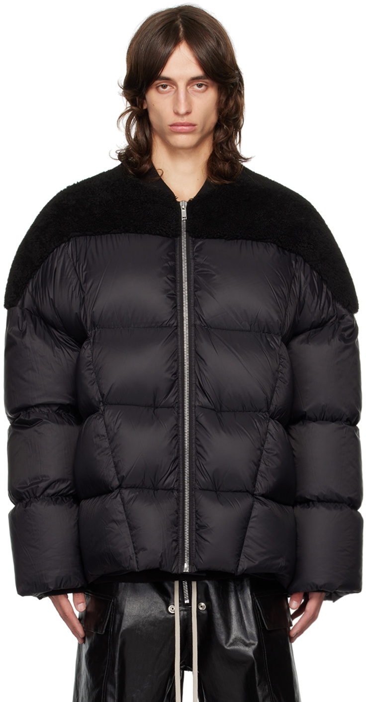 Rick Owens Black Porterville Flight Shearling DownJacket Rick Owens