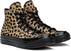 Converse Tan & Black Chuck 70 Pony Hair Sneakers