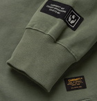 Carhartt WIP - Loopback Cotton-Blend Jersey Hoodie - Green