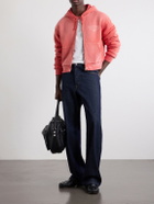 Acne Studios - Feida Cropped Logo-Print Cotton-Jersey Zip-Up Hoodie - Red