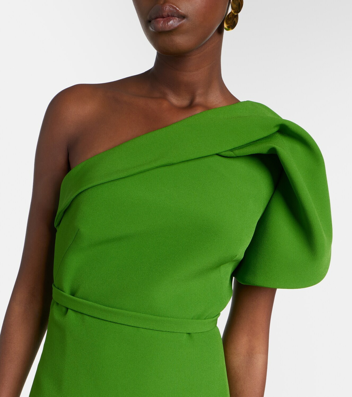 Safiyaa One-shoulder crêpe gown