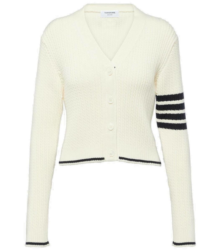 Photo: Thom Browne Cropped cable-knit wool sweater vest