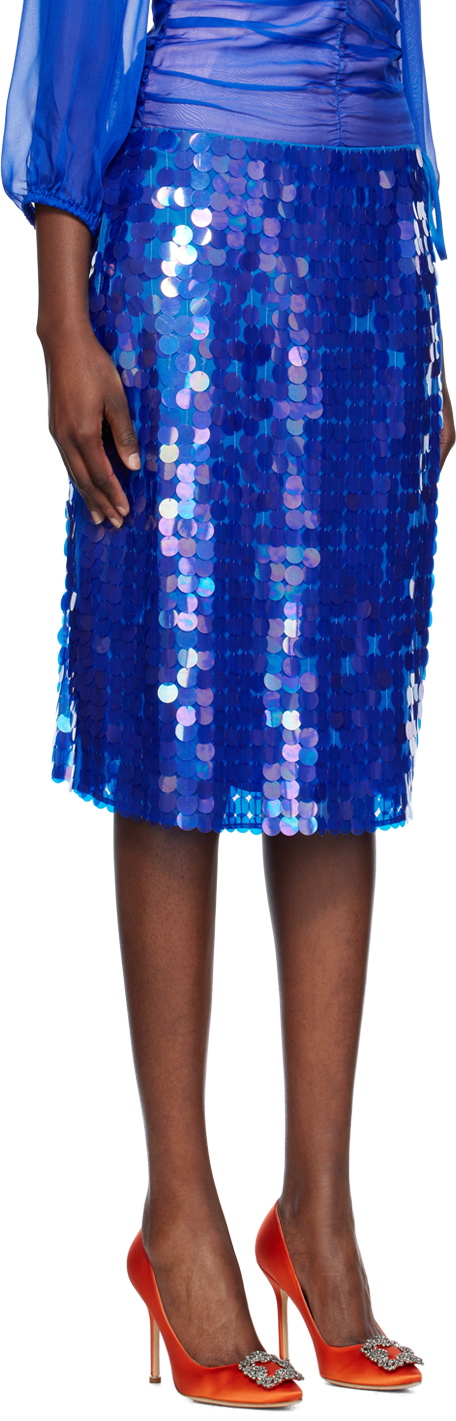 Saks Potts Blue Marna Midi Skirt
