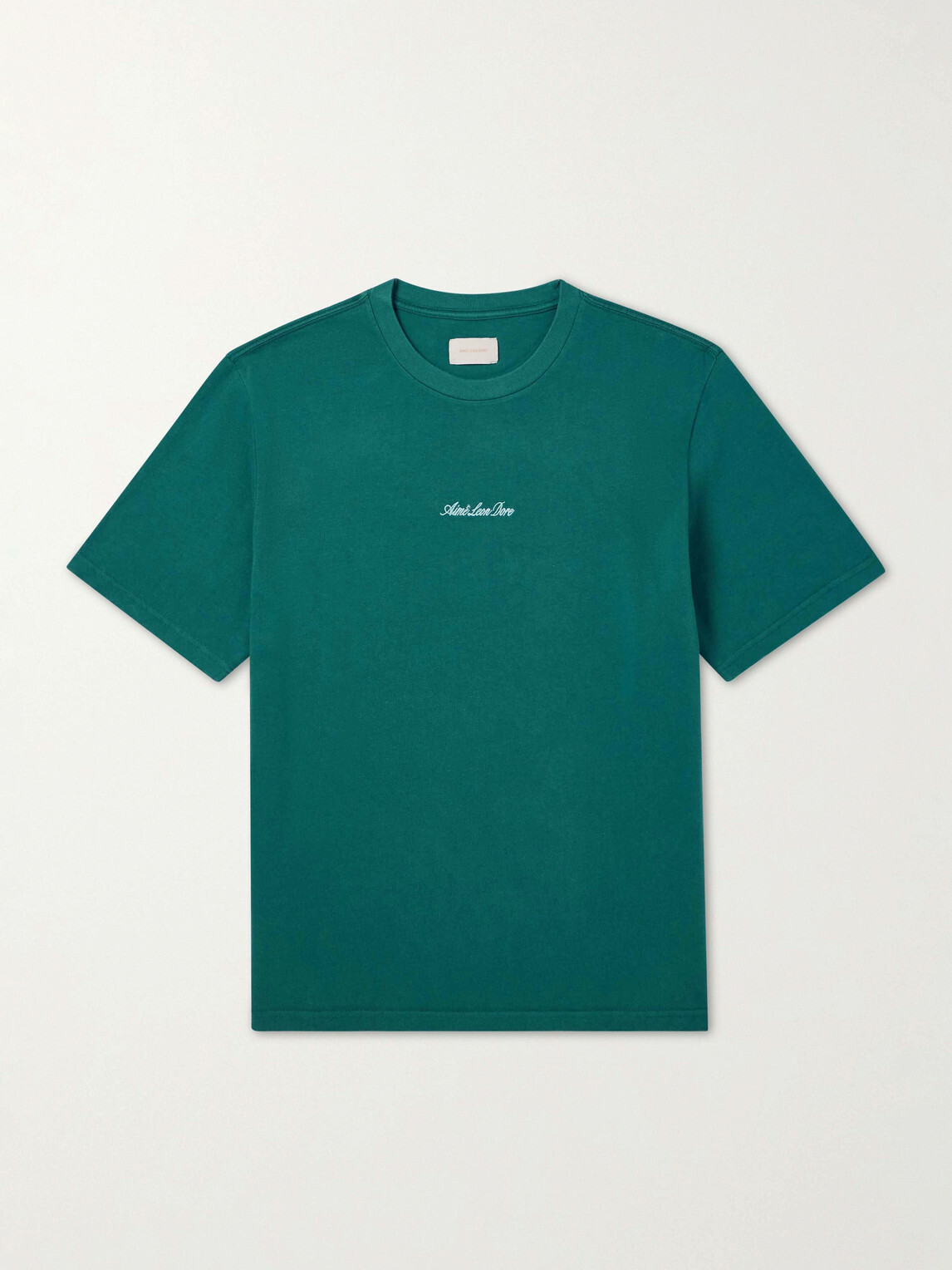 Aimé Leon Dore - Logo-Embroidered Cotton-Jersey T-Shirt - Green