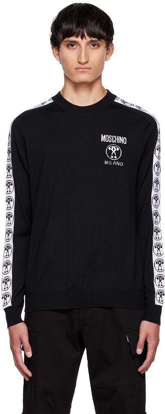 Photo: Moschino Black Double Question Mark Sweater