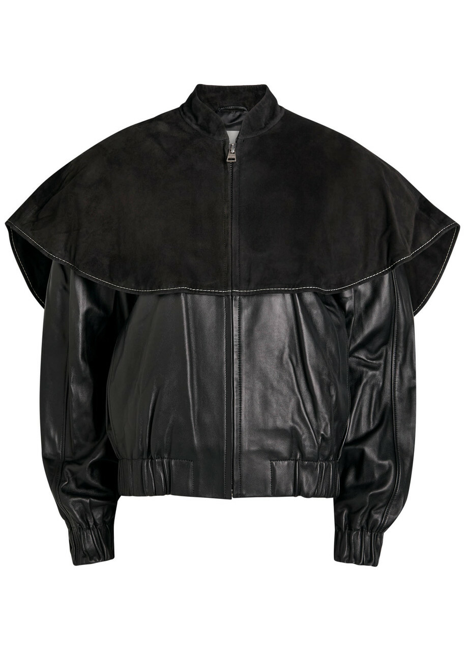 JW Anderson Shearling-trimmed leather jacket JW Anderson