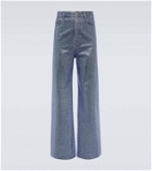 Loewe Crystal-embellished wide-leg jeans