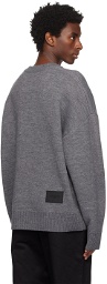 We11done Gray Bouclé Sweater