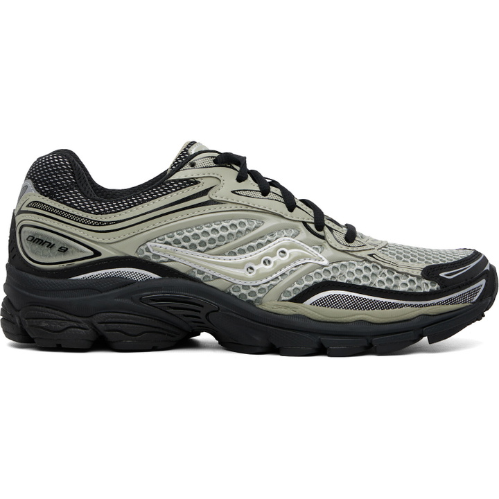 Photo: Saucony Green & Black Progrid Omni 9 Sneakers