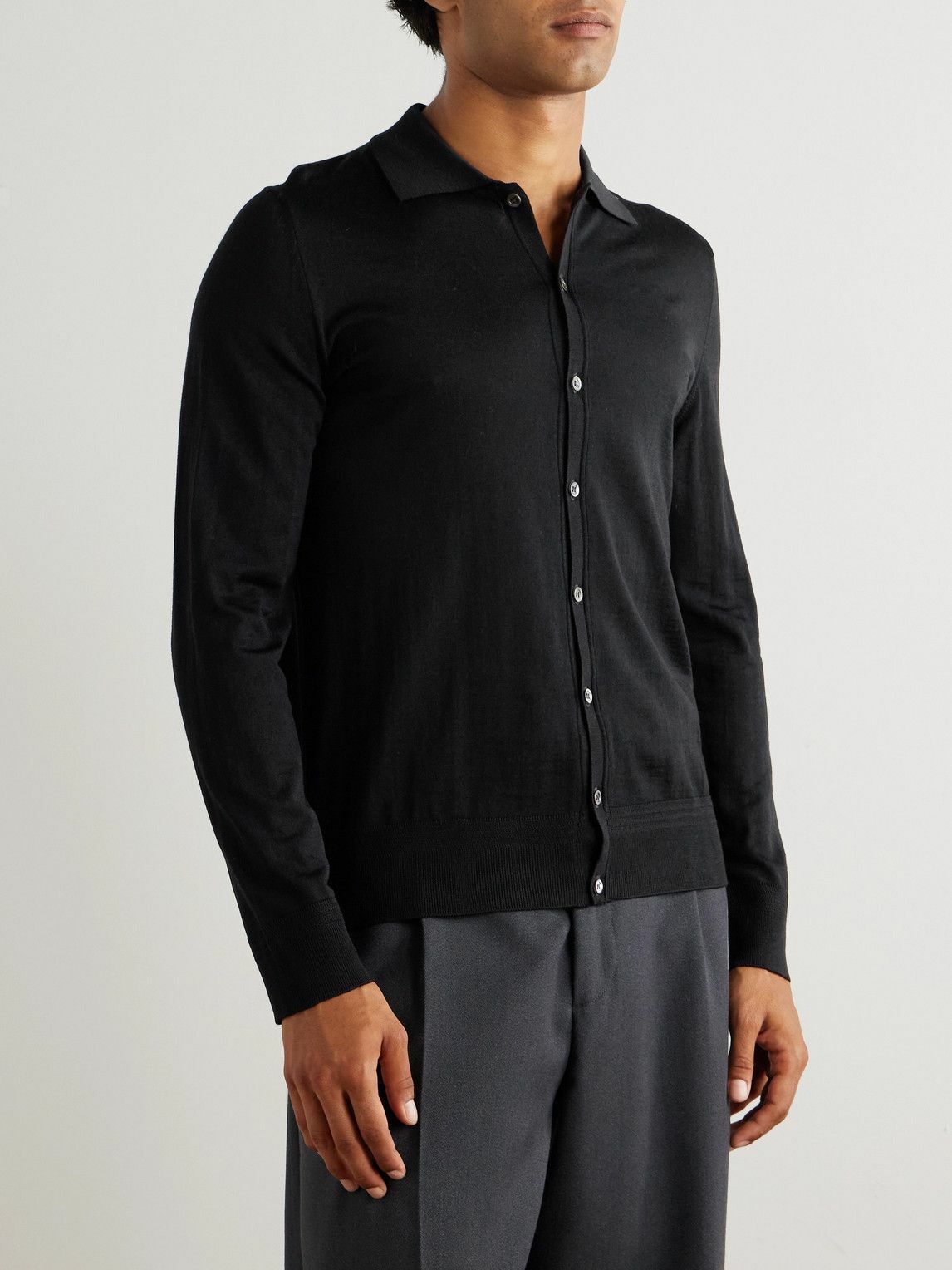 Barena - Merino Wool Cardigan - Black