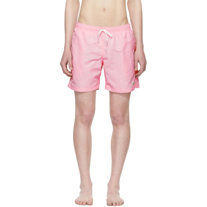 Photo: Bather Pink Solid Swim Shorts
