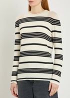 Moncler Striped Fine-knit Cotton-blend T-shirt Stripe