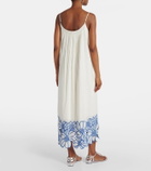 Velvet Juliette embroidered cotton midi dress