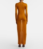 Saint Laurent Knitted semi-sheer maxi dress