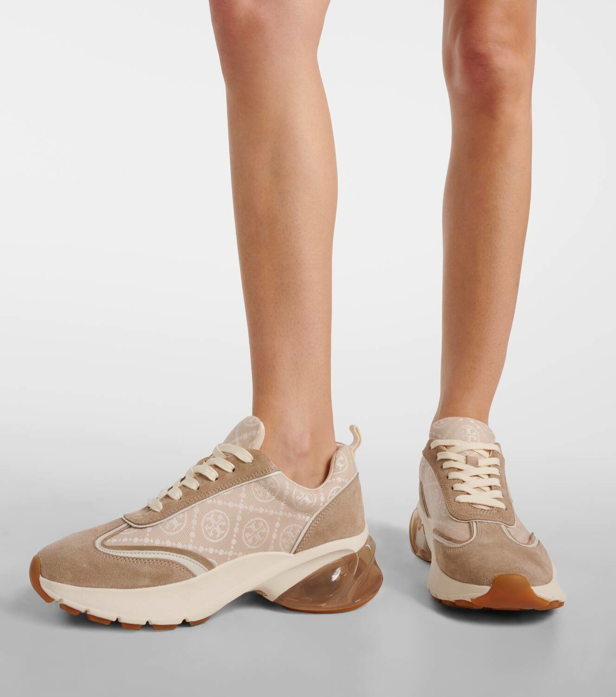 Tory Burch Good Luck T Monogram leather sneakers