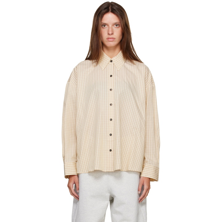 Photo: Cordera Yellow Checked Oversized Shirt
