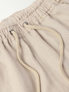 Kiton - Straight-Leg Linen Drawstring Shorts - Neutrals