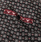 Dolce & Gabbana - Camp-Collar Logo-Print Silk-Twill Shirt - Black