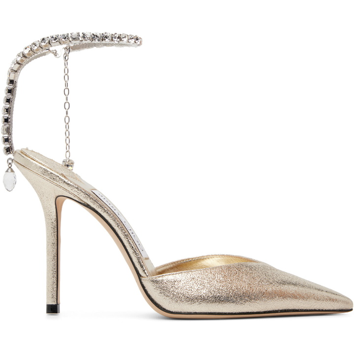 Photo: Jimmy Choo Gold Saeda 100 Heels