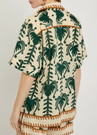Johanna Ortiz Salty Promises Printed Cotton Shirt Beige