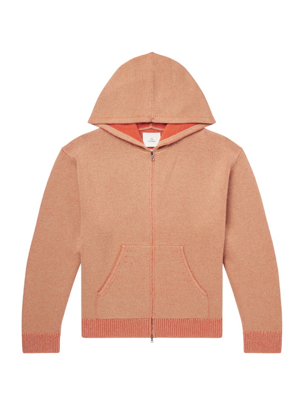 Photo: The Elder Statesman - Canyon Cashmere Zip-Up Hoodie - Orange