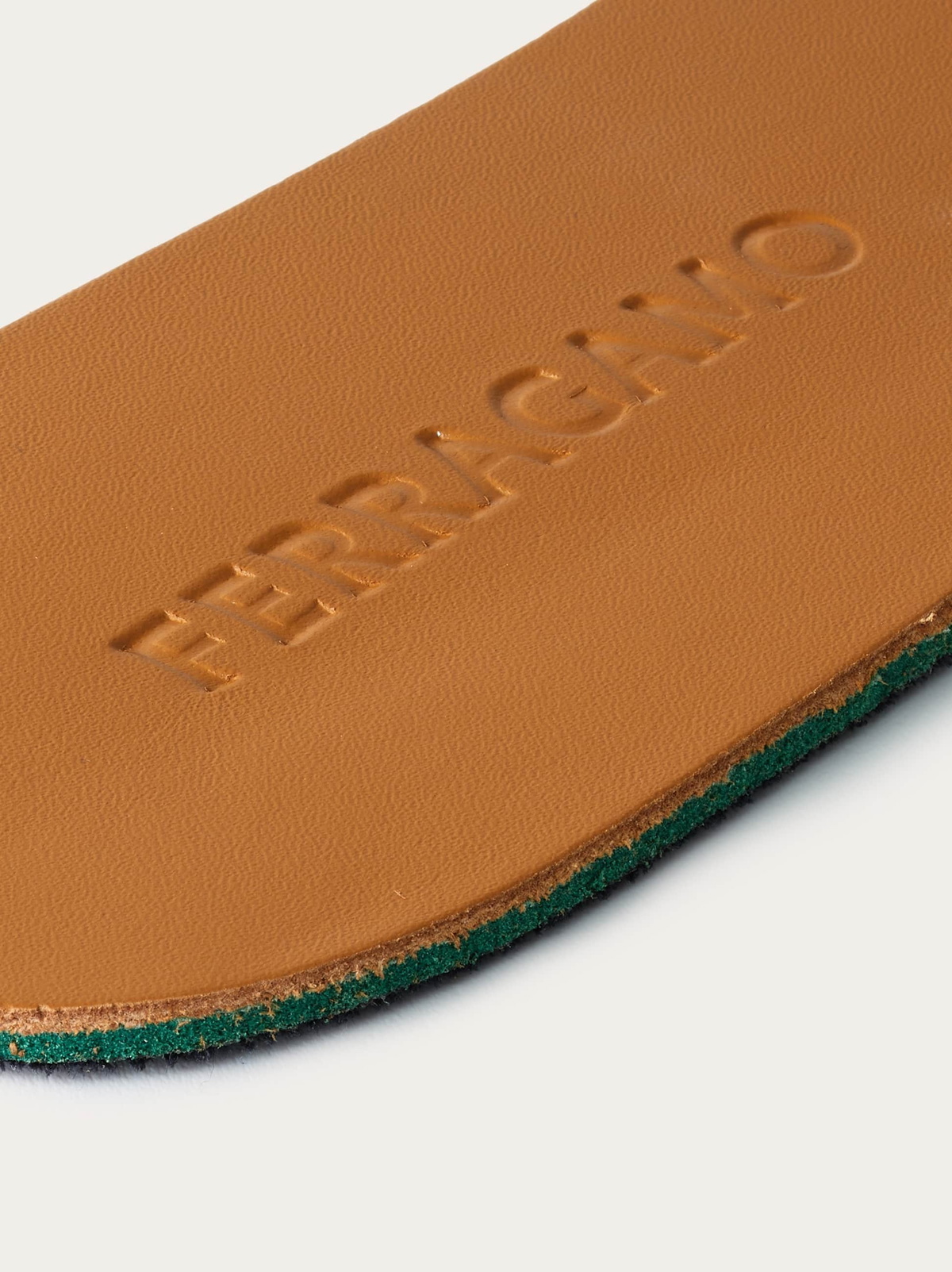 Ferragamo Mens Leather removable insole in Brown