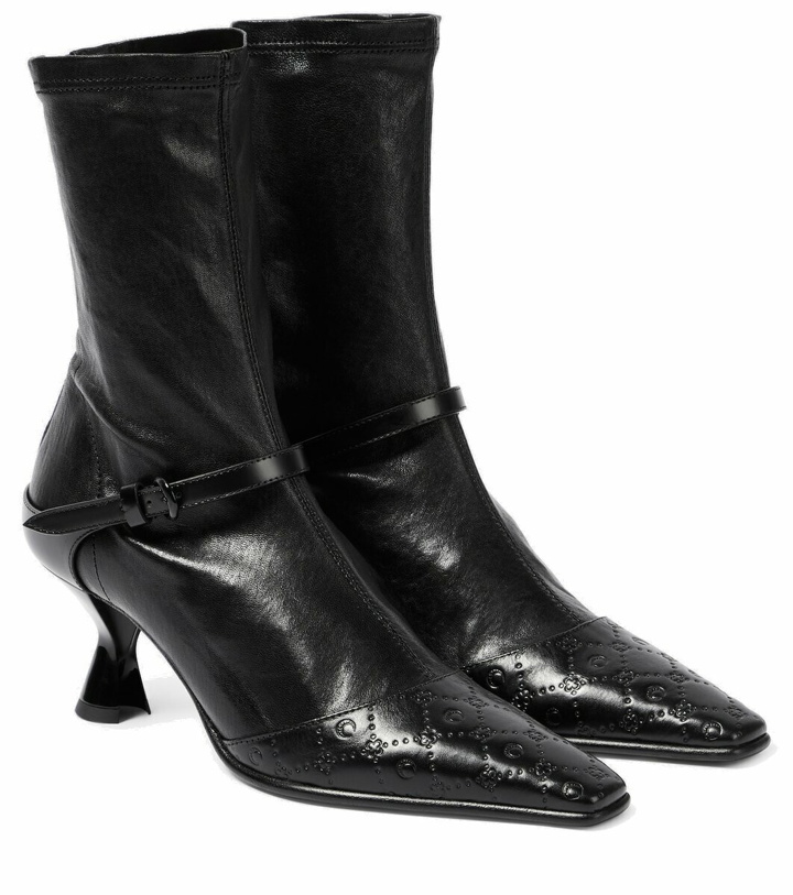 Photo: Marine Serre Leather ankle boots