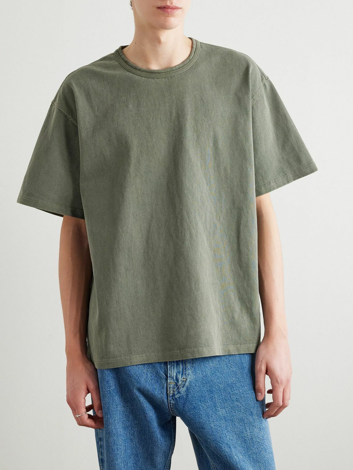 FrizmWORKS - Garment-Dyed Cotton-Jersey T-Shirt - Green