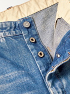 COTTLE - Straight-Leg Patchwork Jeans - Blue
