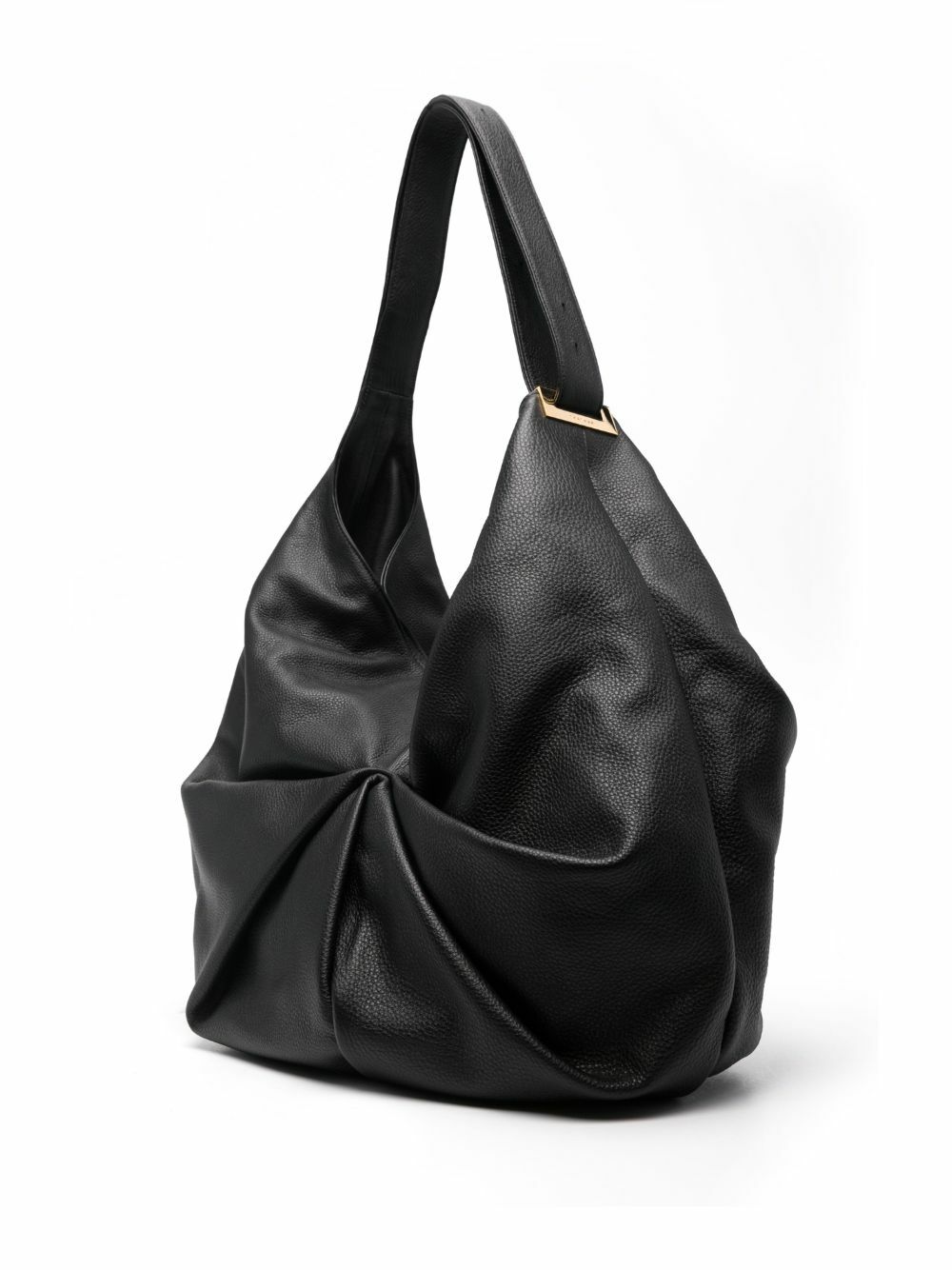 Tsatsas Black Sacar Leather Shoulder Bag