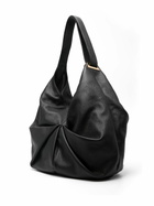Tsatsas Black Sacar Leather Shoulder Bag