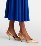 Ferragamo Bow-detail patent leather slingback pumps