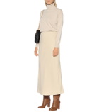 Agnona - Satin-twill midi skirt