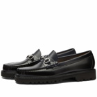 Bass Weejuns Men's 90s Lincoln Horse Bit Loafer in Black Leather