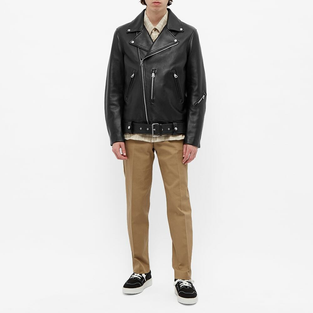 Acne Studios Men's Nate Clean Leather Jacket in Black Acne Studios