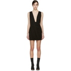 Anthony Vaccarello Black Draped Jersey Dress