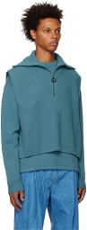 Wooyoungmi Blue Vest Layer Sweater