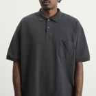Nanamica Men's Snap Polo Shirt in Charcoal