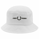 Fred Perry Authentic Men's Twill Bucket Hat in Snow White