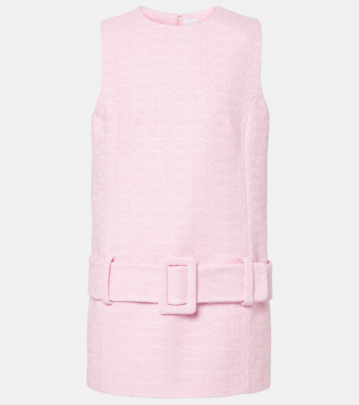 Patou Belted cotton tweed minidress