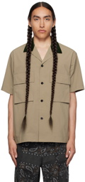 sacai Beige Matte Shirt