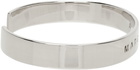 MM6 Maison Margiela Silver Logo Cuff Bracelet