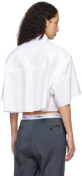 HommeGirls White Cropped Shirt
