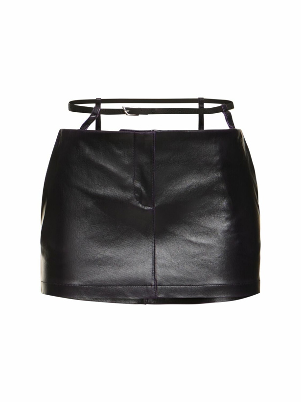 Photo: THE ATTICO Belted Leather Mini Skirt