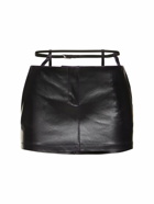 THE ATTICO Belted Leather Mini Skirt