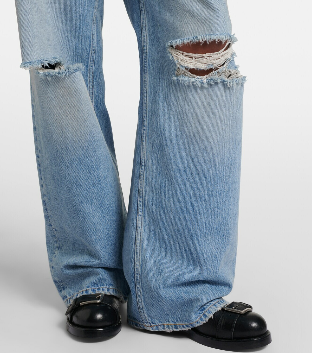 Dolce&Gabbana Distressed wide-leg jeans