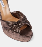 Aquazzura Cupid 130 glitter platform sandals