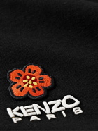 KENZO - Appliquéd Logo-Embroidered Cotton-Jersey T-Shirt - Black