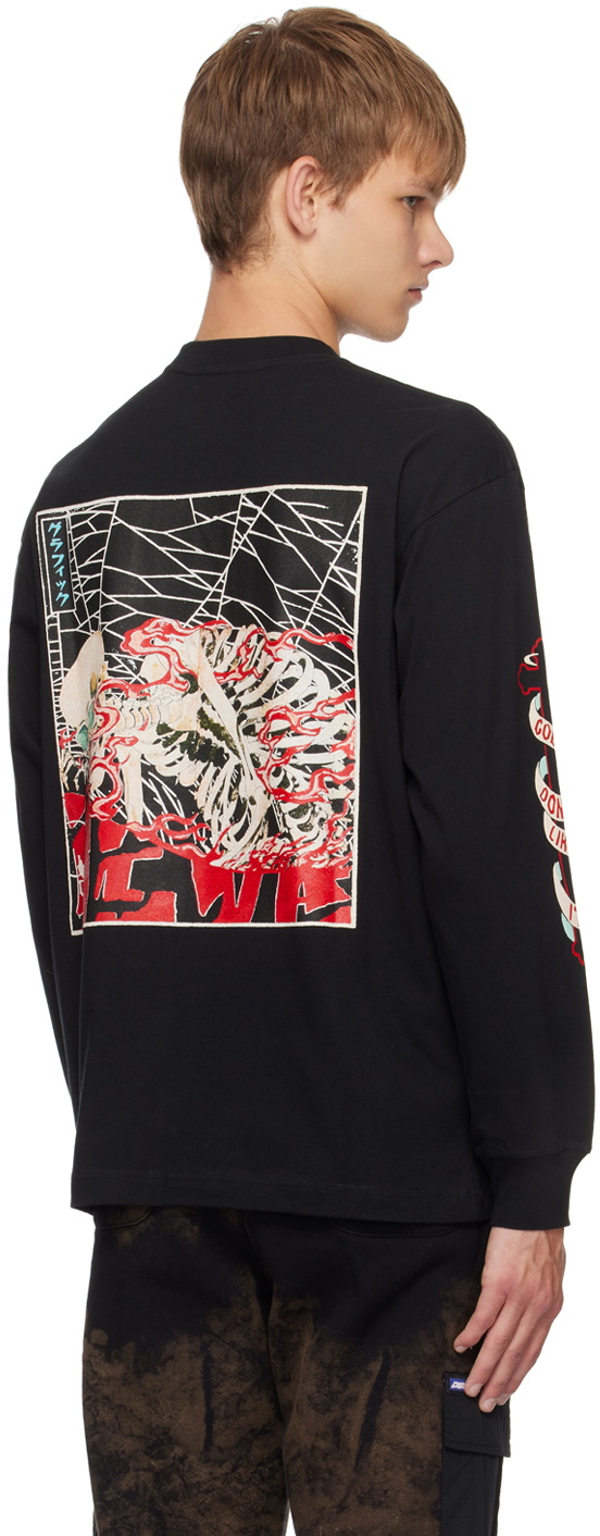 DEVÁ STATES Black Printed Long Sleeve T-Shirt